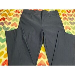 Kim Rogers Tummy Control Navy Blue Straight Leg Pants Women's Size 16 Average